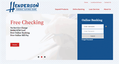 Desktop Screenshot of hendersonfederal.com