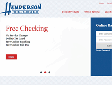 Tablet Screenshot of hendersonfederal.com